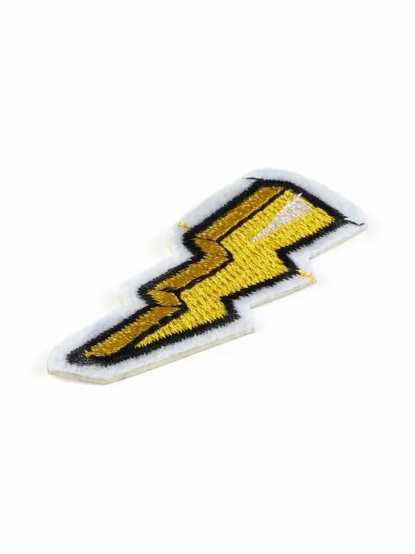 Наклейка на одежду «Молния», с клеевой основой, 2×5 см, жёлтая Наклейка на одежду «Молния», с клеевой основой, 2×5 см, жёлтая