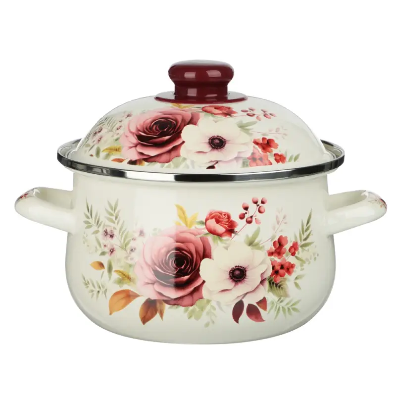 Кастрюля эмалированная VETTA Лаура, 18см, 2л, индукция