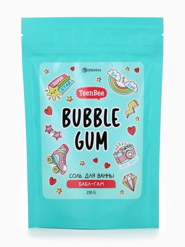 TEEN BEE Соль для тела в пакете 250 гр, аромат жвачка TEEN BEE Соль для тела в пакете 250 гр, аромат жвачка