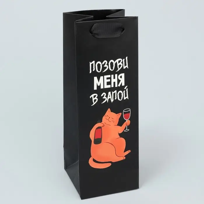 Пакет подарочный, упаковка «В запой», 9 х 25 х 8.5 см Пакет подарочный, упаковка «В запой», 9 х 25 х 8.5 см