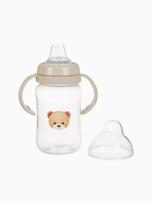 Поильник - непроливайка Baby Bear с силиконовым носиком, 270 мл., бежевый Mum&Baby