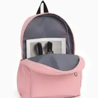 Рюкзак школьный на молнии, с карманами, с принтом, размер 30&times;12&times;43 см, розовый