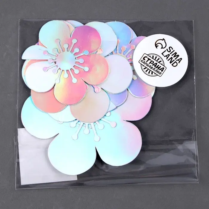 Топпер для торта «Цветы», 6 шт., перламутр Топпер для торта «Цветы», 6 шт., перламутр