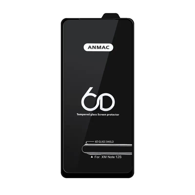 Защитное стекло Xiaomi Redmi Note 12S Anmac 6D Black без упаковки Арт. 1137475 (10 шт./уп.)