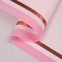 Пленка для цветов, "Двойная кайма", св. розовый, 57х57&plusmn;2 см