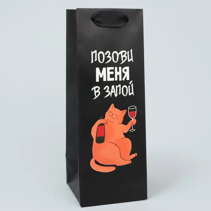 Пакет подарочный, упаковка «В запой», 9 х 25 х 8.5 см Пакет подарочный, упаковка «В запой», 9 х 25 х 8.5 см