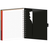 Бизнес-тетрадь Wisdom 8,А5,120л,148х205,3 разд,рез под руч,клет,рад1,0008