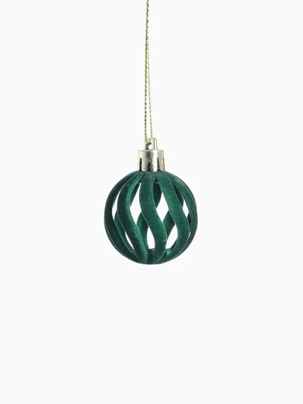 Набор шаров пластик d-4 см, 20 шт "Бархат. Феерия" зелёный