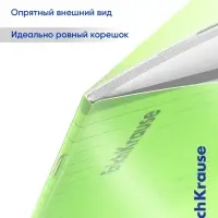 Тетрадь 12 листов в линейку ErichKrause &laquo;Классика. CoverPro Neon&raquo;, пластиковая обложка, блок офсет, белизна 100%, зелёная