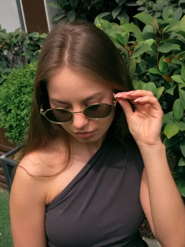 Очки солнцезащитные OneSun, uv 400, футляр, салфетка, цвет золото, серый