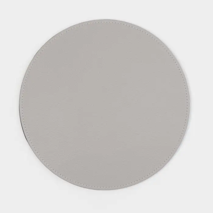 Набор салфеток Magistro, 4 шт., d=28.5 см, подставки под кружку d=10 см, экокожа, двухсторонние, серые
