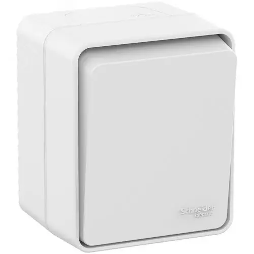 AtlasDesign Profi54 выключатель одноклавишный IP54 10 АХ, БЕЛЫЙ, Россия