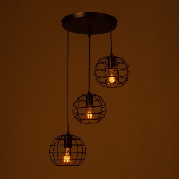 Светильник Светильник "Шар" 3хЕ27 40Вт 30х30х15-135 см