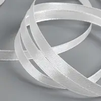 Лента атласная, 6 мм, 23±1 м, белая №01