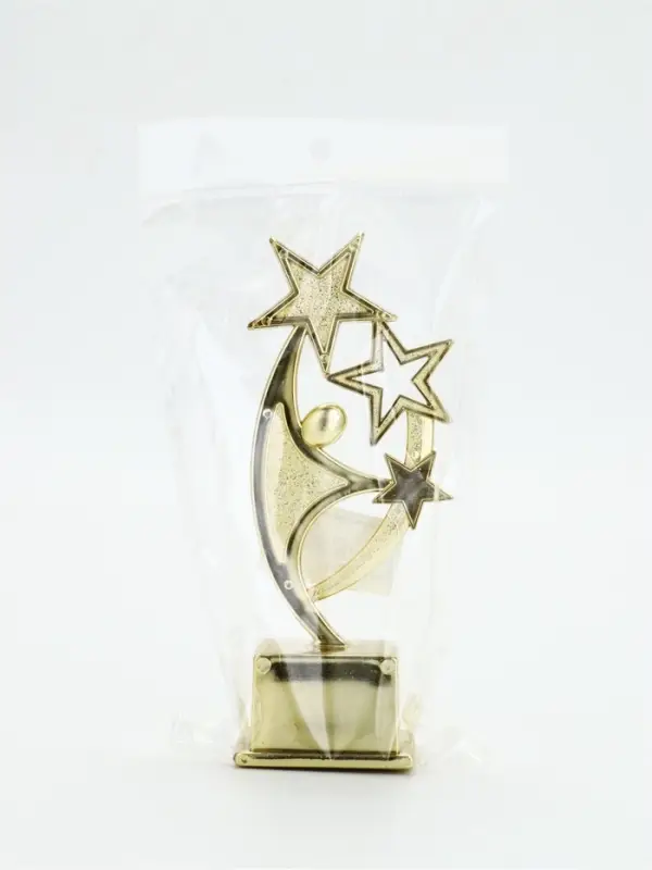 Кубок под нанесение &laquo;Человек со звёздами&raquo;, наградная фигура, золото, пластик