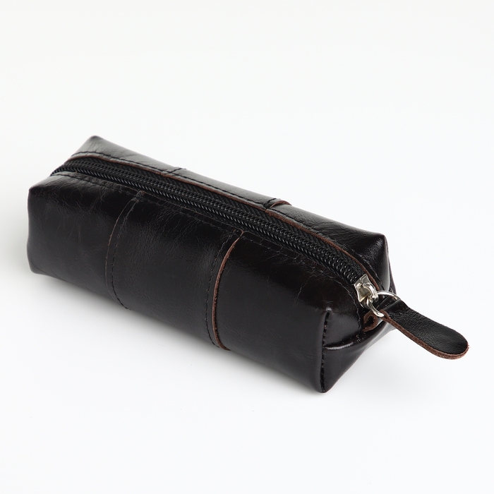 Ключница карманная на молнии, TEXTURA, длина 12,5 см, кольцо, цвет чёрный Ключница карманная на молнии, TEXTURA, длина 12,5 см, кольцо, цвет чёрный