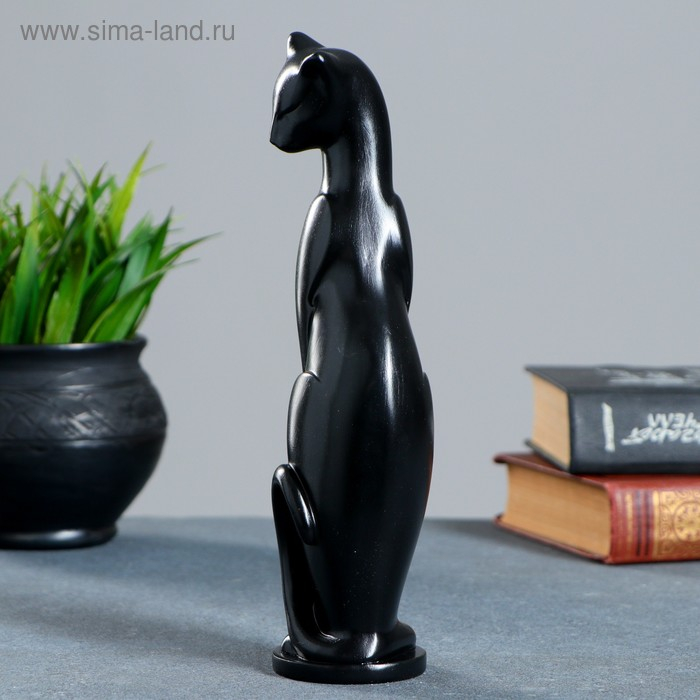 Фигура Фигура "Кошка Грация" чёрная, 6х7х23см
