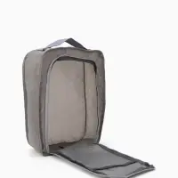 Косметичка дорожная на молнии, с ручкой, с карманом, серая