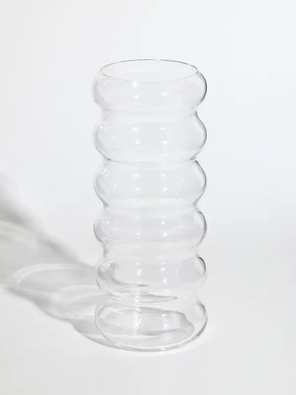 Ваза стекло настольная  Ваза стекло настольная "Ширли" 24х10х10 см, прозрачный