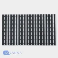 Коврик противоскользящий в ванну на присосках SAVANNA, 40×68 см, цвет чёрный