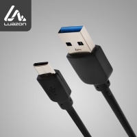 Кабель Luazon, Type-C - USB, 1 А, 1 м, чёрный