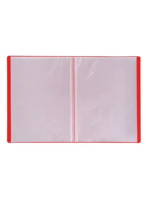 Папка с 30 вкладышами А4, 500 мкм, Calligrata, текстура &laquo;песок&raquo;, красная