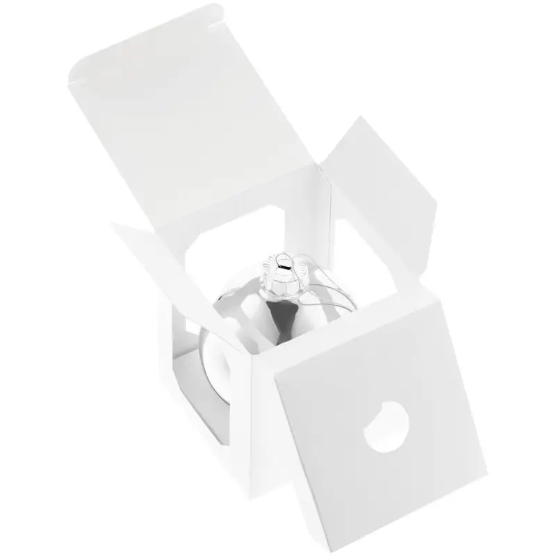 Елочный шар Finery Gloss, 10 см, глянцевый серебристый Елочный шар Finery Gloss, 10 см, глянцевый серебристый