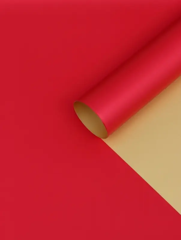 Пленка для цветов, &laquo;Золотая сторона&raquo;, винная, 57&times;57 см &plusmn;5% см