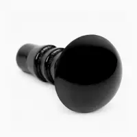 Глаз винтовой с заглушками, 10 шт, цвет черный, 0,8 см