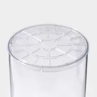 Ваза пластик настольная с крышкой "Альваро" 25х15 см, прозрачный