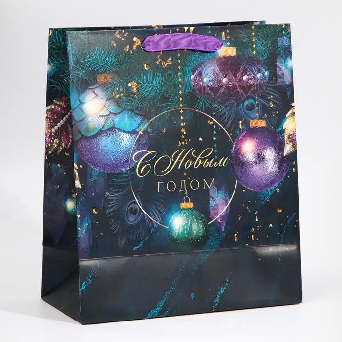 Пакет подарочный новогодний ламинированный «Магия», ML 23 х 27 х 11.5 см Пакет подарочный новогодний ламинированный «Магия», ML 23 х 27 х 11.5 см