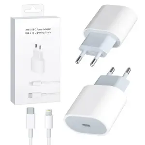 Сетевое зарядное устройство с кабелем Type-C на Lightning 20W (Nо logo)
