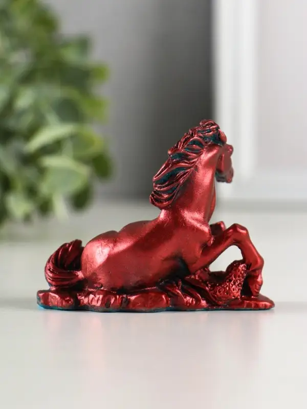 Фигура гипс Фигура гипс "Лошадь лежит" 8х6х3 см, окисленная медь