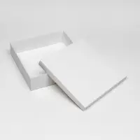 Коробка подарочная складная, упаковка, крышка - дно, белая, 30&times;30&times;8 см