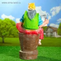 Садовая фигура из полистоуна &laquo;Баба-яга с гармонью&raquo;, 80&times;35&times;55 см