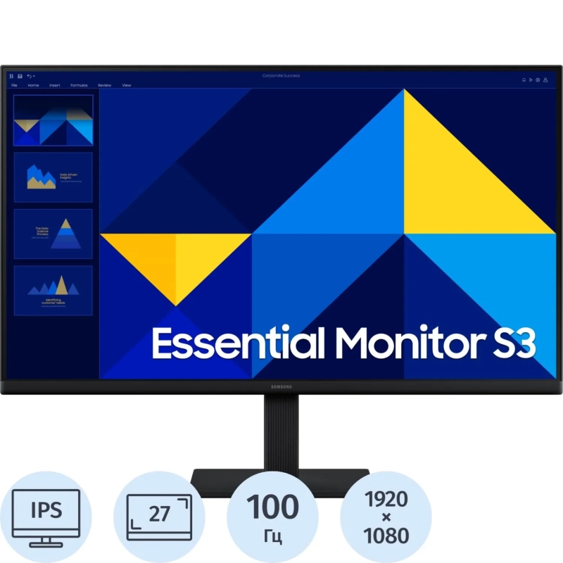 Монитор Samsung Essential (LS27D300GAIXCI)27/FHD/IPS/100Hz/250cd/5ms/HDMI