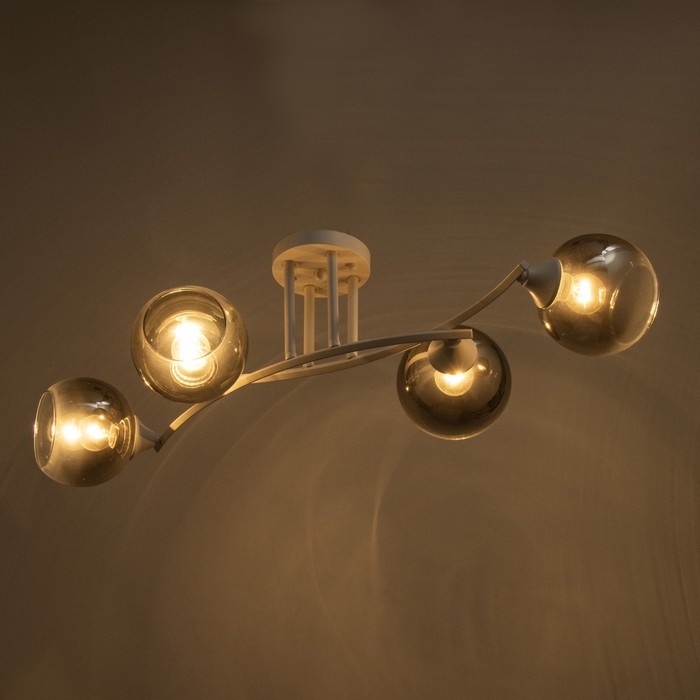 Люстра Люстра "Снежа" 4хЕ27 40Вт белый 81х33х21см BayerLux