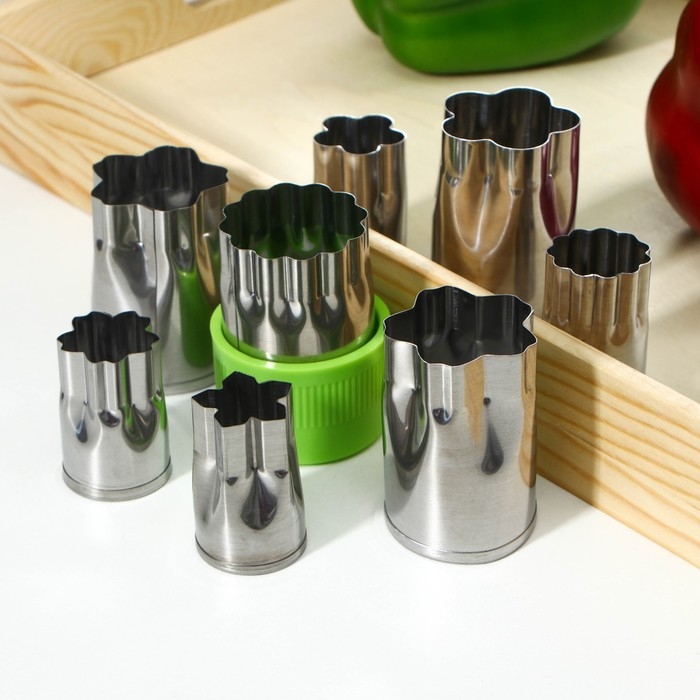 Набор овощерезок «Вкус», 8 предметов, зелёный Набор овощерезок «Вкус», 8 предметов, зелёный