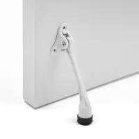 Фиксатор дверной LOCKLAND, &laquo;козья ножка&raquo;, цвет белый