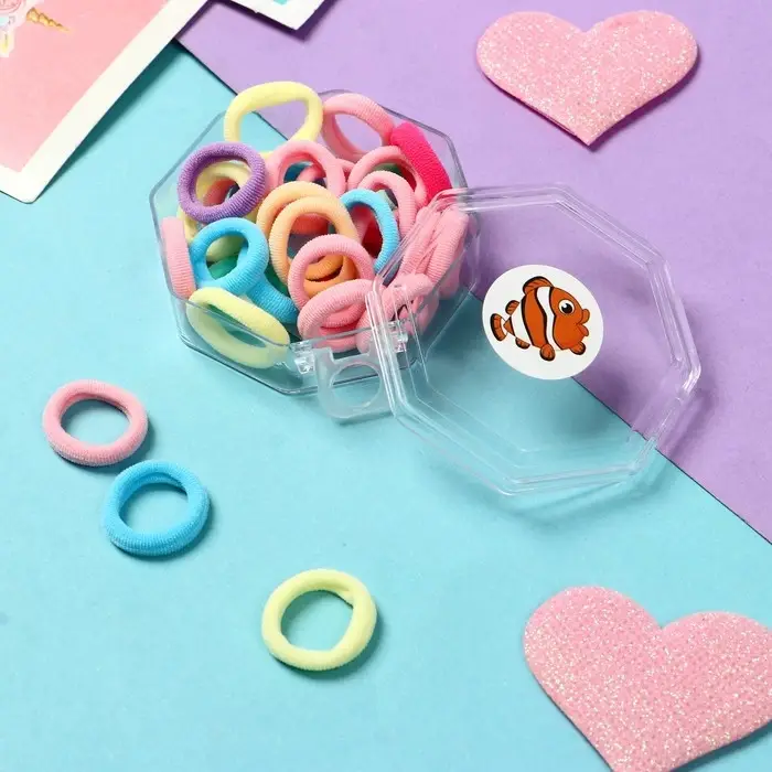 Резинки для волос  Резинки для волос "Махрушка океан" (набор 30 шт) 1,5 см, яркий