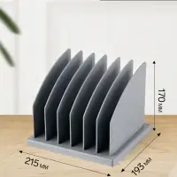 Лоток-сортер для журналов и бумаг сборный, 6 отделений, серый