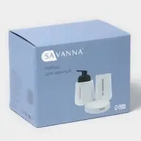 Набор для ванной SAVANNA &laquo;Мини&raquo;, 3 предмета, пенный дозатор для жидкого мыла, стакан, мыльница
