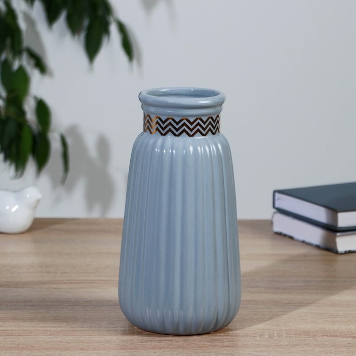 Ваза керамика настольная Ваза керамика настольная "Санжар" 22 см, серый