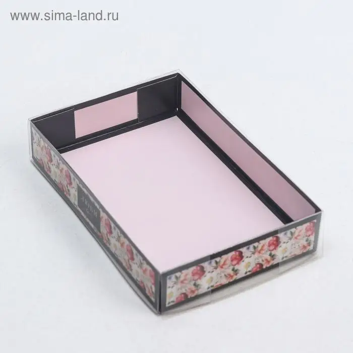 Кондитерская упаковка, коробка для макарун с пластиковой крышкой, «Люби», 18 х 12 х 3.5 см Кондитерская упаковка, коробка для макарун с пластиковой крышкой, «Люби», 18 х 12 х 3.5 см
