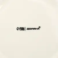 Тарелка обеденная Доляна White Label, d=25 см, с утолщённым краем, фарфор, белая