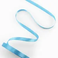 Лента атласная, 10 мм, 23±1 м, ярко-голубая №20