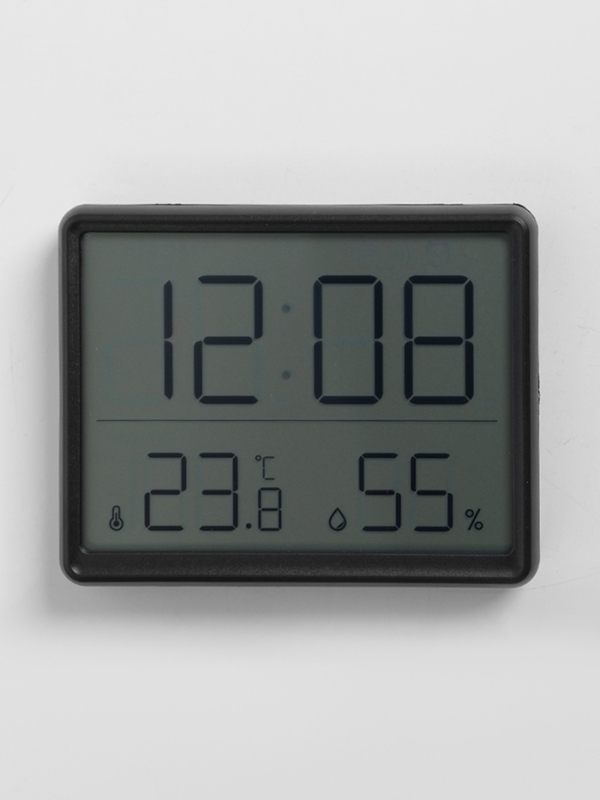 Часы настенные электронные, термометр, гигрометр, 7.3 х 1.5 х 9.3 см Часы настенные электронные, термометр, гигрометр, 7.3 х 1.5 х 9.3 см
