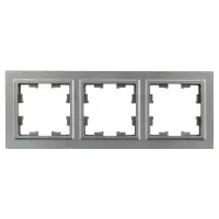 BRITE Рамка 3 поста РУ-3-БрС сталь