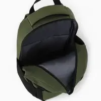 Рюкзак, 26*14*39 см, 2 отд 5н/карм, Комби, Водонепрон. дно, зеленый/черн