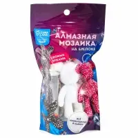 Алмазная мозаика на брелоке "Мишка"